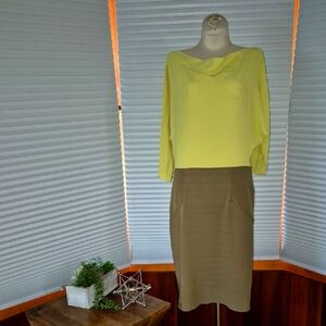 🎈Rachel Roy Chartruese Cowl Neck Dress